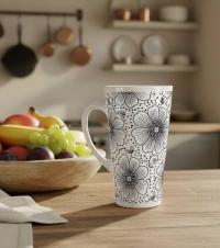 Latte 17oz Ceramic Mug - Coffee or Tea Cup, Extra Tall