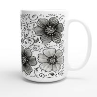 Floral Cups -  Large and Small Ceramic Mugs