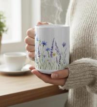 Floral Cups -  Large and Small Ceramic Mugs