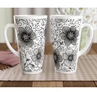 Latte 17oz Ceramic Mug - Coffee or Tea Cup, Extra Tall