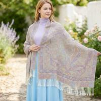 Soft Pashmina Shawl & Scarf for Women, Jacquard Brocade, Shawl, Sarong or Head Wraps
