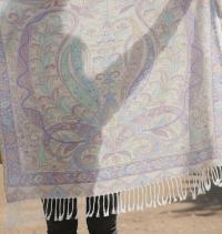 Soft Pashmina Shawl & Scarf for Women, Jacquard Brocade, Shawl, Sarong or Head Wraps