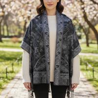 Reversible Soft Pashmina Shawl & Scarf for Women, Jacquard Brocade, Shawl, Sarong or Head Wraps