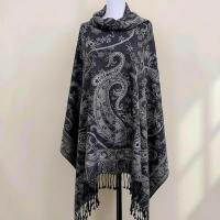 Reversible Soft Pashmina Shawl & Scarf for Women, Jacquard Brocade, Shawl, Sarong or Head Wraps