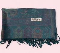 Reversible Soft Pashmina Shawl & Scarf for Women, Jacquard Brocade, Shawl, Sarong or Head Wraps