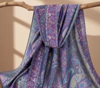 Reversible Soft Pashmina Shawl & Scarf for Women, Jacquard Brocade, Shawl, Sarong or Head Wraps