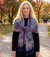 Reversible Soft Pashmina Shawl & Scarf for Women, Jacquard Brocade, Shawl, Sarong or Head Wraps