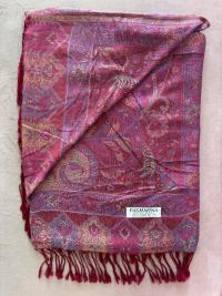 Reversible Soft Pashmina Shawl & Scarf for Women, Jacquard Brocade, Shawl, Sarong or Head Wraps