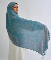 Reversible Soft Pashmina Shawl & Scarf for Women, Jacquard Brocade, Shawl, Sarong or Head Wraps