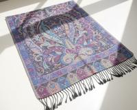 Reversible Soft Pashmina Shawl & Scarf for Women, Jacquard Brocade, Shawl, Sarong or Head Wraps