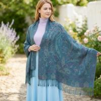 Reversible Soft Pashmina Shawl & Scarf for Women, Jacquard Brocade, Shawl, Sarong or Head Wraps