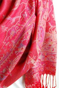 Reversible Soft Pashmina Shawl & Scarf for Women, Jacquard Brocade, Shawl, Sarong or Head Wraps