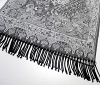 Reversible Thick Soft Pashmina Shawl & Scarf for Women, Jacquard Brocade, Blanket Scarf, Head Wraps