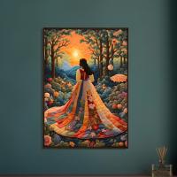 Floral Forest Print - Framed or Unframed - Original Art - Print on Paper