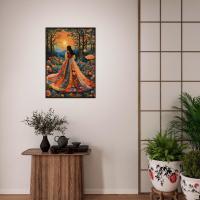 Floral Forest Print - Framed or Unframed - Original Art - Print on Paper