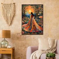 Floral Forest Print - Framed or Unframed - Original Art - Print on Paper