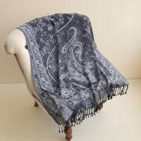 Reversible Soft Pashmina Shawl & Scarf for Women, Jacquard Brocade, Shawl, Sarong or Head Wraps