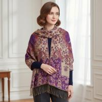 Shiny Pashmina Shawl & Scarf for Women, Jacquard Brocade, Head Wraps