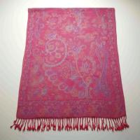 Reversible Soft Pashmina Shawl & Scarf for Women, Jacquard Brocade, Shawl, Sarong or Head Wraps