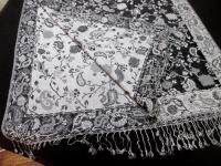 Soft Pashmina Shawl & Scarf for Women, Jacquard Brocade, Blanket Scarf, Head Wraps