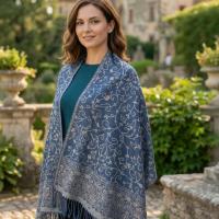 Thick & Soft Pashmina Shawl and Scarf for Women, Jacquard Brocade, Blanket Shawl