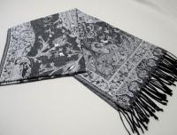 Reversible Thick Soft Pashmina Shawl & Scarf for Women, Jacquard Brocade, Blanket Scarf, Head Wraps