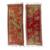 Red and Gold Pashmina Shawl & Scarf for Women, Jacquard Brocade, Stole or Wrap