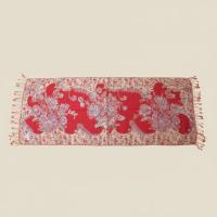 Red and Gold Pashmina Shawl & Scarf for Women, Jacquard Brocade, Stole or Wrap