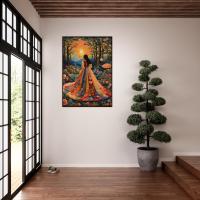 Floral Forest Print - Framed or Unframed - Original Art - Print on Paper