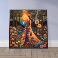 Floral Forest Print - Framed or Unframed - Original Art - Print on Paper