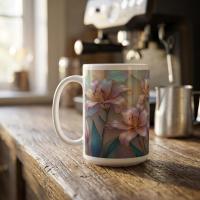 Floral Cups -  Large and Small Ceramic Mugs