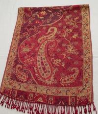 Reversible Soft Pashmina Shawl & Scarf for Women, Jacquard Brocade, Shawl, Sarong or Head Wraps