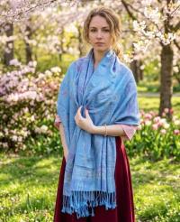 Reversible Soft Pashmina Shawl & Scarf for Women, Jacquard Brocade, Shawl, Sarong or Head Wraps