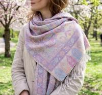 Soft Pashmina Shawl & Scarf for Women, Jacquard Brocade, Shawl, Sarong or Head Wraps
