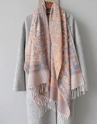 Thick Pashmina Shawl & Scarf for Women, Jacquard Brocade, Blanket Shawl, Wrap