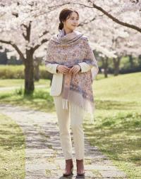 Thick Pashmina Shawl & Scarf for Women, Jacquard Brocade, Blanket Shawl, Wrap