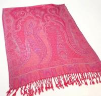 Reversible Soft Pashmina Shawl & Scarf for Women, Jacquard Brocade, Shawl, Sarong or Head Wraps