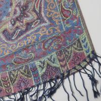 Reversible Soft Pashmina Shawl & Scarf for Women, Jacquard Brocade, Shawl, Sarong or Head Wraps