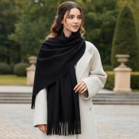Black Blanket Scarf and Shawl - Super Soft Pashmina Wide Scarf