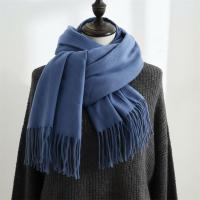 Denim Blue Blanket Shawl - Super Soft Pashmina Wide Scarf