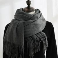 Dark Grey Pashmina, Blanket Shawl - Lightweight Wide Scarf and Wrap