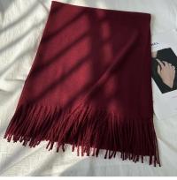 Wine Blanket Shawl - Thick Cashmere Wool Blend - Super Soft Wrap