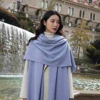 Lavender Blue Blanket Shawl - Thick Wide Scarf - Super Soft Wrap