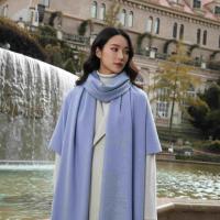 Lavender Blue Blanket Shawl - Thick Wide Scarf - Super Soft Wrap