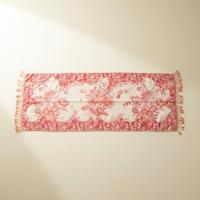 Red and Gold Pashmina Shawl & Scarf for Women, Jacquard Brocade, Stole or Wrap