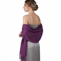 Purple Pashmina, Blanket Shawl - Lightweight Wide Scarf and Wrap