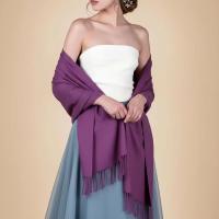 Purple Pashmina, Blanket Shawl - Lightweight Wide Scarf and Wrap