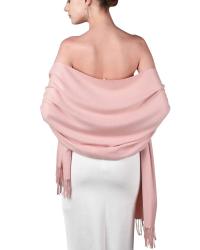 Pink Pashmina, Blanket Shawl - Lightweight Wide Scarf and Wrap