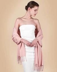 Pink Pashmina, Blanket Shawl - Lightweight Wide Scarf and Wrap