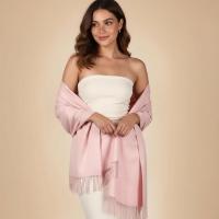 Pink Pashmina, Blanket Shawl - Lightweight Wide Scarf and Wrap